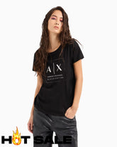 T-Shirt Women Black Armani Exchange Camiseta